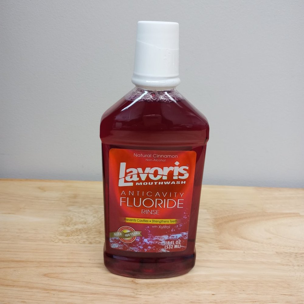 4 x LAVORIS AnitCavity Fluoride Rinse Mouthwash with Xylitol Natural Cinnamon